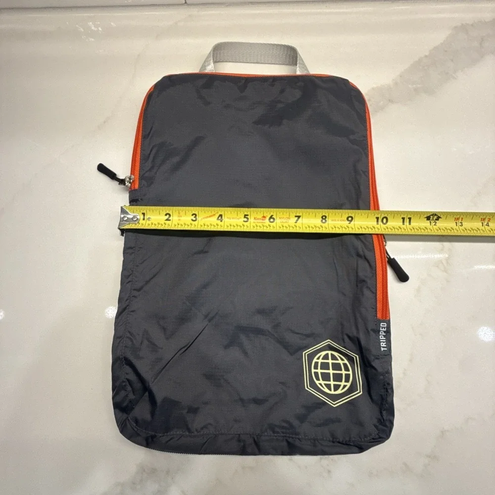 Tripped Travel Gear Packing Cubes – Set of 3 – Includes Soiled Bag - Blue/Orange